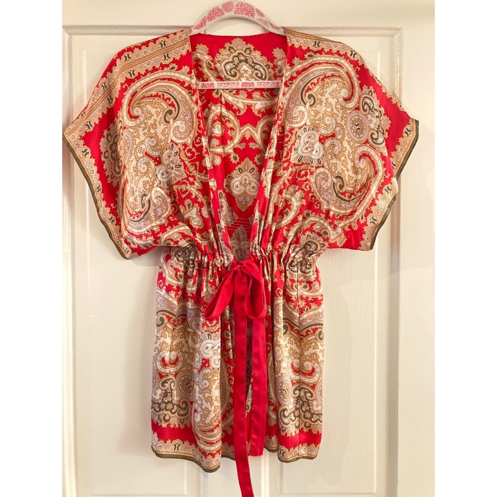 100% silk Cabi Kimono Robe